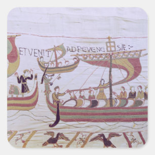 Pegatina Cuadrada Duque Guillermo y su flota