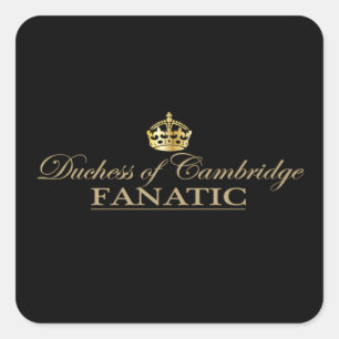 Pegatina Cuadrada Duquesa de Cambridge Fanatic