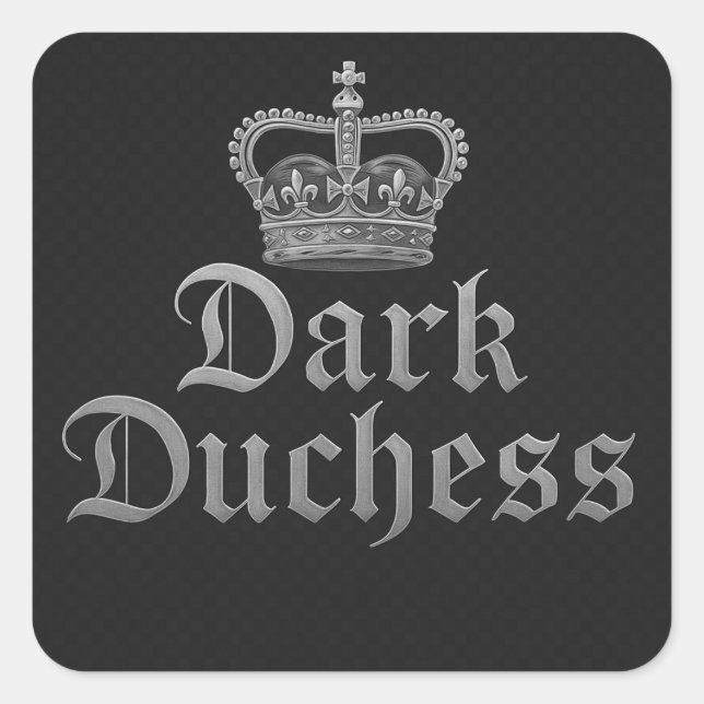 Pegatina Cuadrada Duquesa oscura (Anverso)