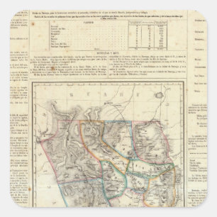 Pegatina Cuadrada Durango, México