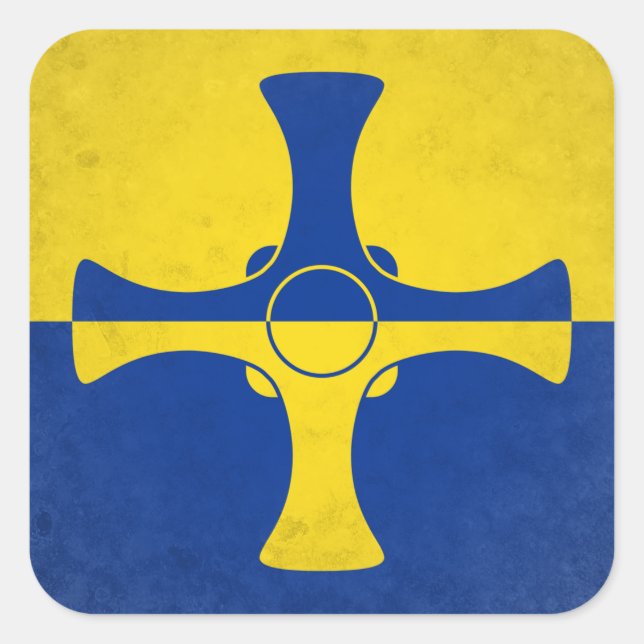 Pegatina Cuadrada Durham (Anverso)