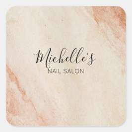 Pegatina Cuadrada Dusty brown powder chic