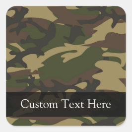 Pegatina Cuadrada Dusty Green Camo