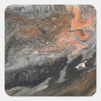 Pegatina Cuadrada Dynamic Earth Tones and Swirls