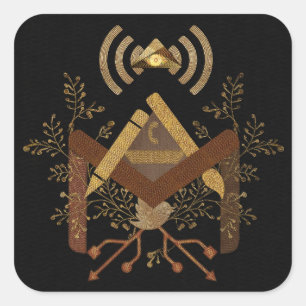 Pegatina Cuadrada E-Albañil 2014