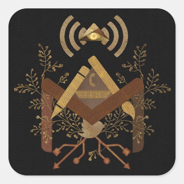 Pegatina Cuadrada e-Mason 2014 (Anverso)