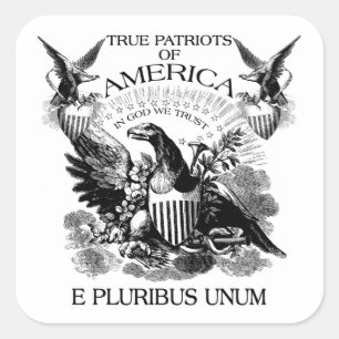 Pegatina Cuadrada E Pluribus Unum