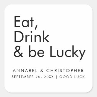 Pegatina Cuadrada eat drink be lucky casino chips Lottery Ticket