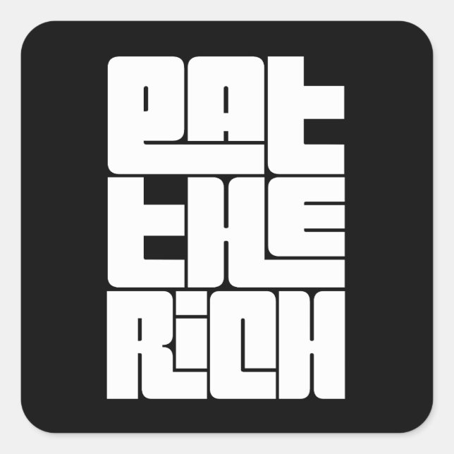 Pegatina Cuadrada Eat the Rich - Funny Socialist  (Anverso)