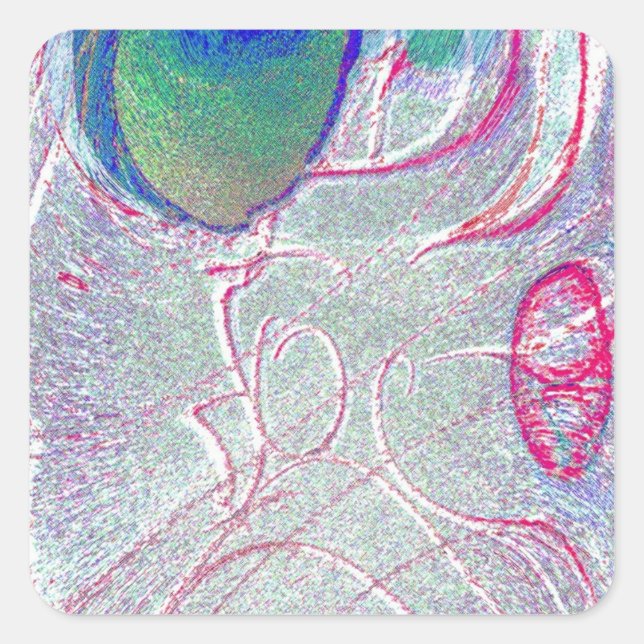 Pegatina Cuadrada Eazy Face Square Magnet (Anverso)