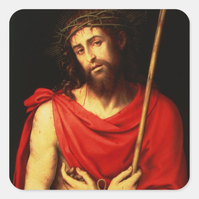 Pegatina Cuadrada Ecce Homo (Anverso)