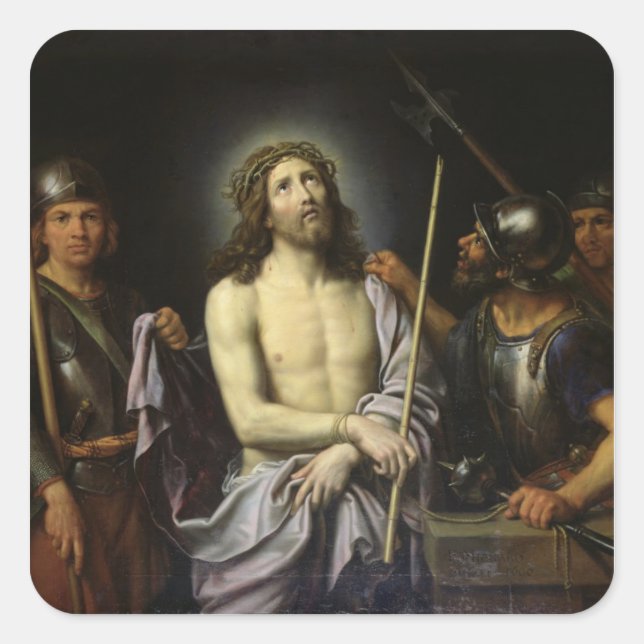 Pegatina Cuadrada Ecce Homo (Anverso)