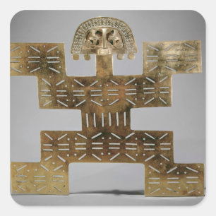 Pegatina Cuadrada Eche Tumbaga pectoral, de Huaca del Dragon
