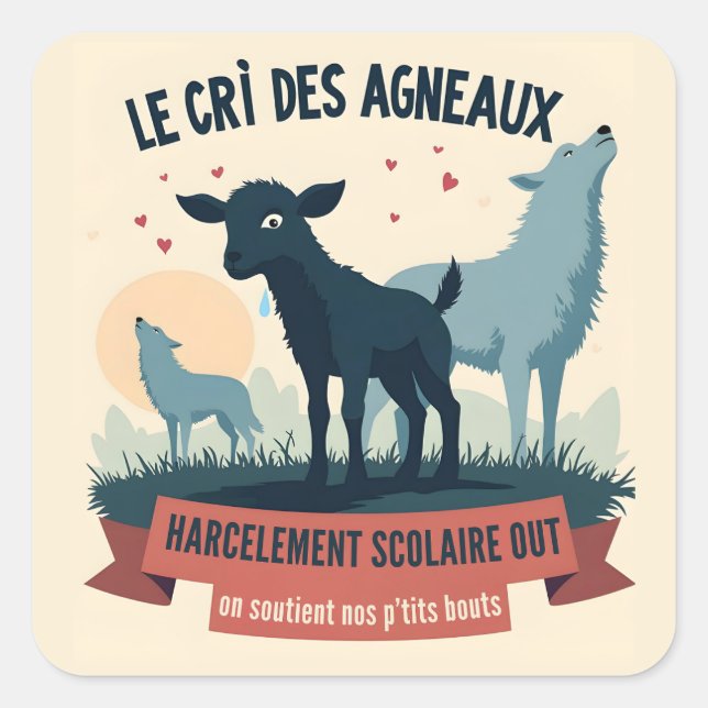 Pegatina Cuadrada Écho contra la opresión - Insignia #BalanceTonTyra (Anverso)