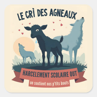 Pegatina Cuadrada Écho contra la opresión - Insignia #BalanceTonTyra