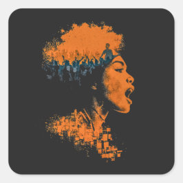 Pegatina Cuadrada Echo of the Crowd
