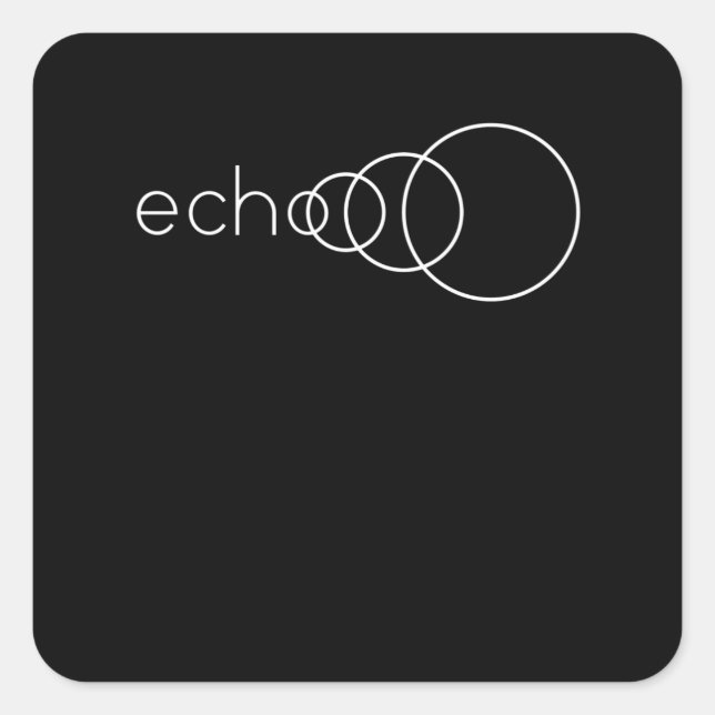 Pegatina Cuadrada Echo Word Picture Word Word Sound Echo (Anverso)