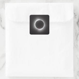 Pegatina Cuadrada Eclipse solar total