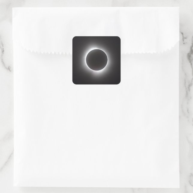 Pegatina Cuadrada Eclipse solar total (Bolso)