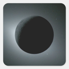 Pegatina Cuadrada Eclipse total de Sol Artemis II