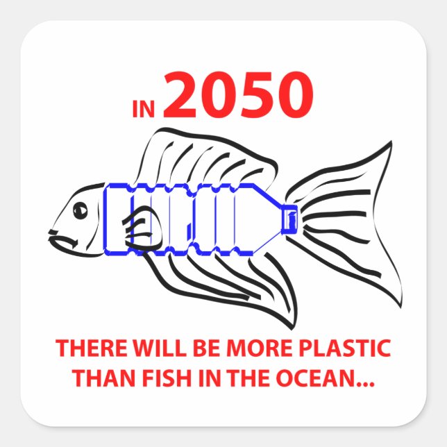 Pegatina Cuadrada Ecology (Anverso)