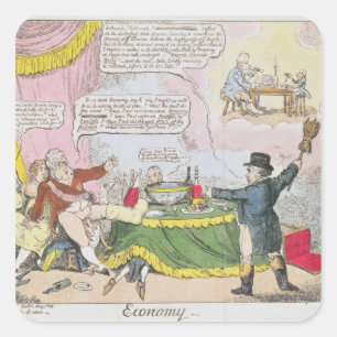 Pegatina Cuadrada Economy', publicado por Johnston, Londres