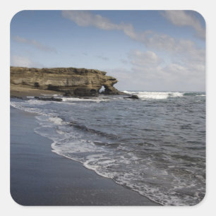 Pegatina Cuadrada Ecuador, Galápagos, Santiago (alias James). 2