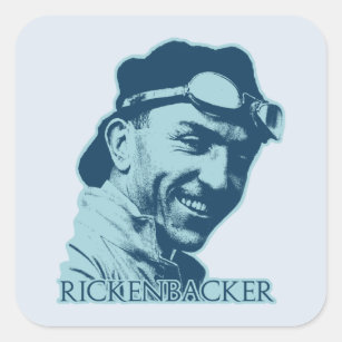 Pegatina Cuadrada Eddie Rickenbacker - 2