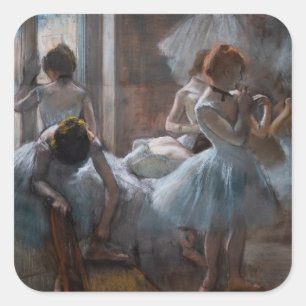 Pegatina Cuadrada Edgar Degas - Bailarinas