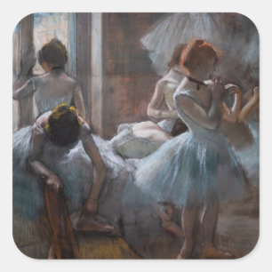Pegatina Cuadrada Edgar Degas - Bailarinas