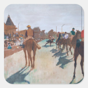 Pegatina Cuadrada Edgar Degas - El Desfile