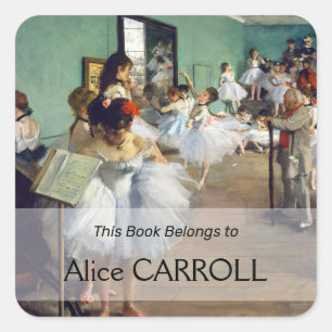 Pegatina Cuadrada Edgar Degas - La clase de danza