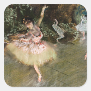 Pegatina Cuadrada Edgar Degas - La Estrella 1878