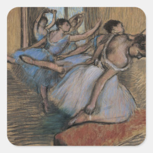 Pegatina Cuadrada Edgar Degas Los bailarines