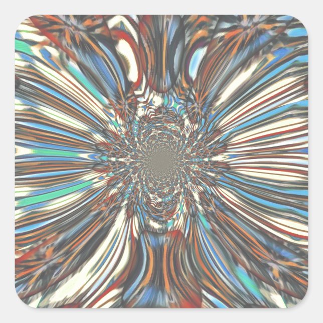 Pegatina Cuadrada Edgy African Urban Pop Art Resumen Diseño Óptico (Anverso)