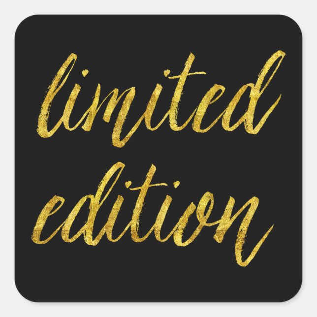 Pegatina Cuadrada Edición Limitada Cita Relieve metalizado dorado fa (Anverso)