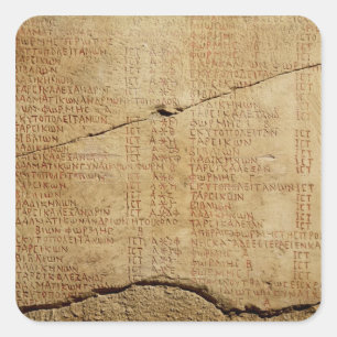 Pegatina Cuadrada Edicto del emperador Diocleciano
