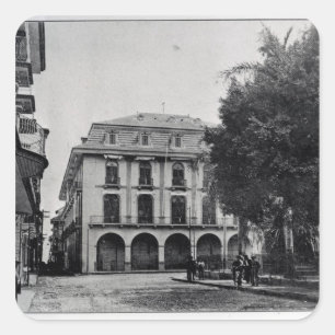 Pegatina Cuadrada Edificio de la administración del canal, Panamá