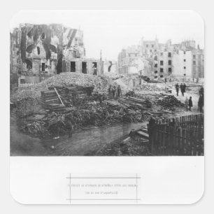 Pegatina Cuadrada Edificio de la Avenida de la Ópera