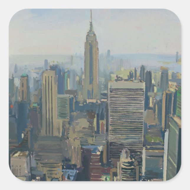Pegatina Cuadrada Edificio Empire State 2012 (Anverso)