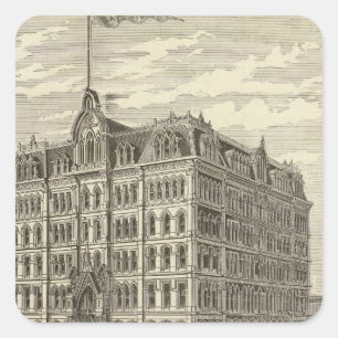 Pegatina Cuadrada Edificio Lakeside, Chicago