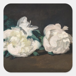 Pegatina Cuadrada Edouard Manet - Rama de los pueblos blancos, secul