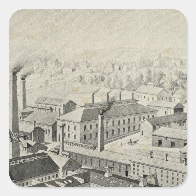 Pegatina Cuadrada Edw Miller y Co (Anverso)