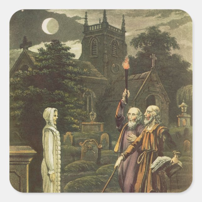 Pegatina Cuadrada Edward Kelly (Anverso)