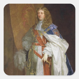 Pegatina Cuadrada Edward Montagu, primer Conde de Sandwich, c.1660-6