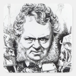 Pegatina Cuadrada Edwin Landseer