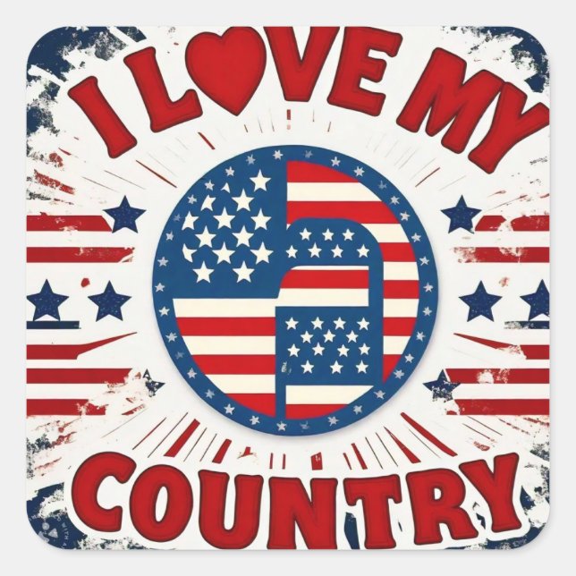 PEGATINA CUADRADA EE.UU. (Anverso)