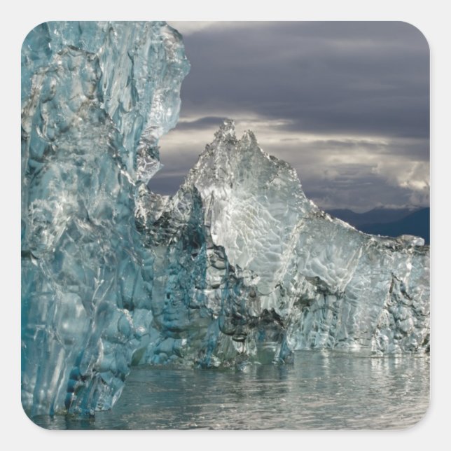 Pegatina Cuadrada EE.UU., Alaska, Bosque Nacional Tongass, Tracy 3 (Anverso)