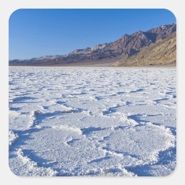 Pegatina Cuadrada EE. UU., CA, Parque Nacional Death Valley, formaci (Anverso)
