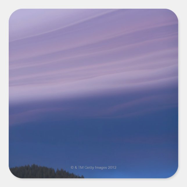 Pegatina Cuadrada EE.UU., California, Lago Tahoe, Paisaje con (Anverso)